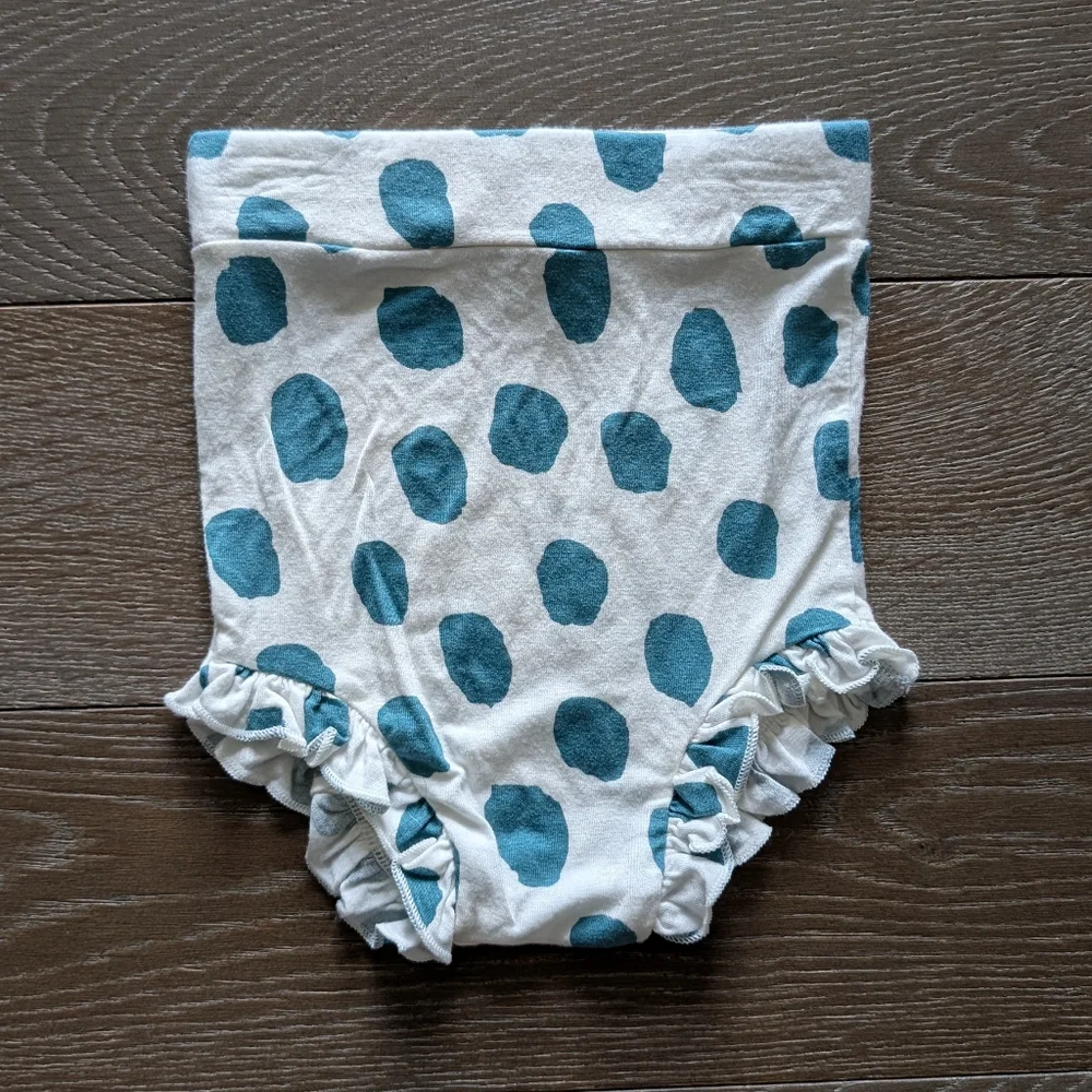 3/$15 - Spearmint Love Polka Dot Ruffle Bloomer Size 12-18 Months